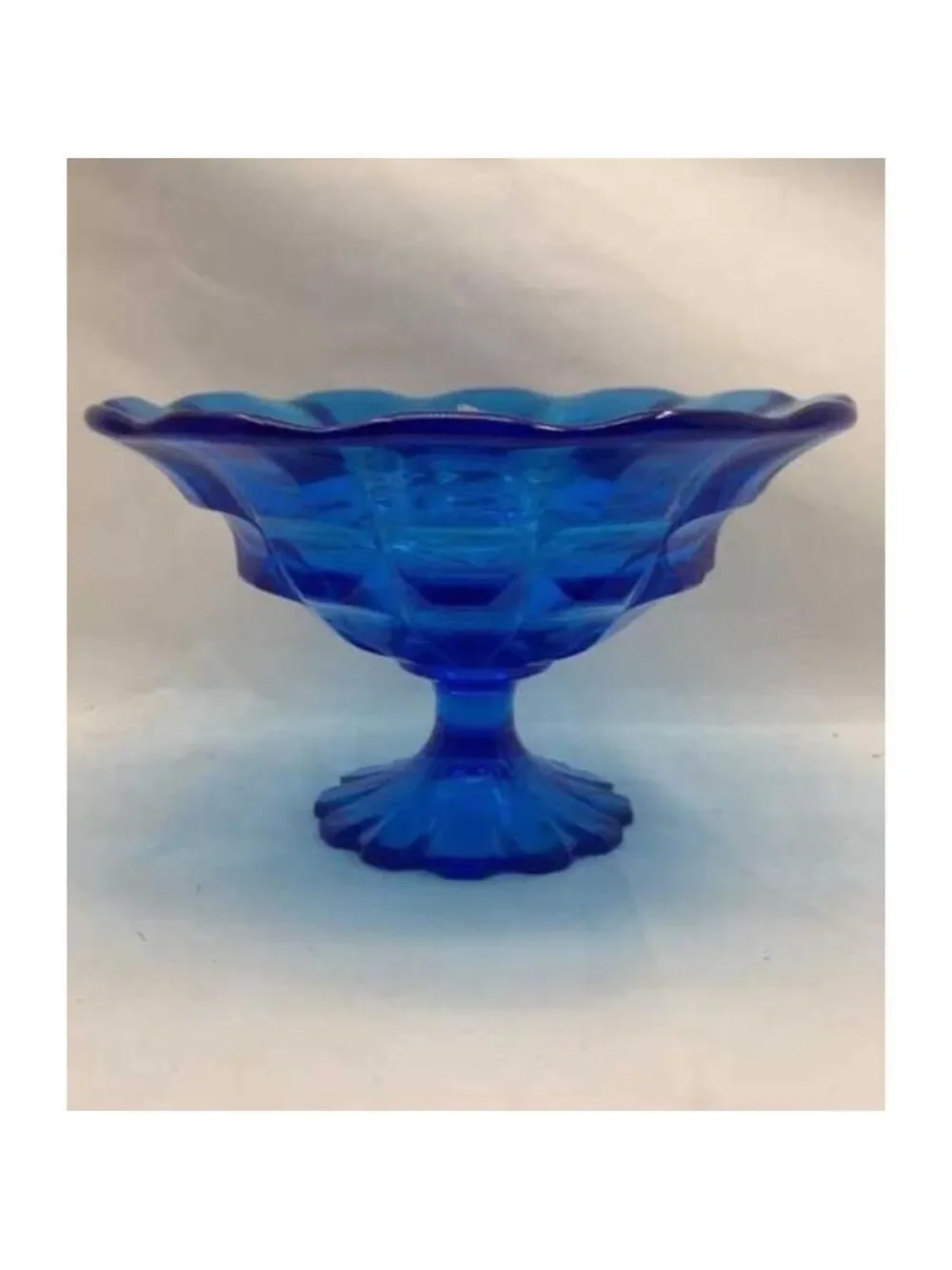 Fenton Blue Glass Bowl, Authentic